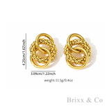 Dual halo earrings