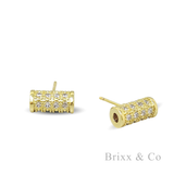 Pave Barrel Studs